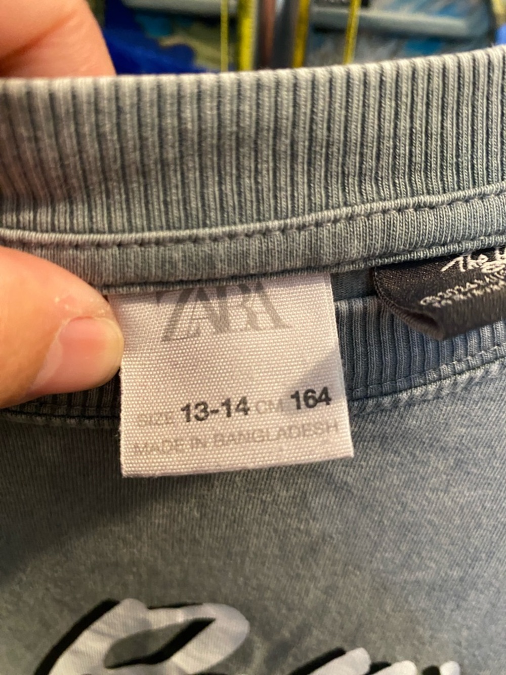 Zara Gray Rolling Stones Tongue Graphic Tee with Red Logo - Picture 4 of 4